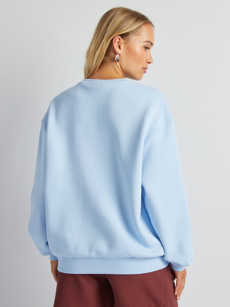 Sweat esprit campus Bleu - Kiabi