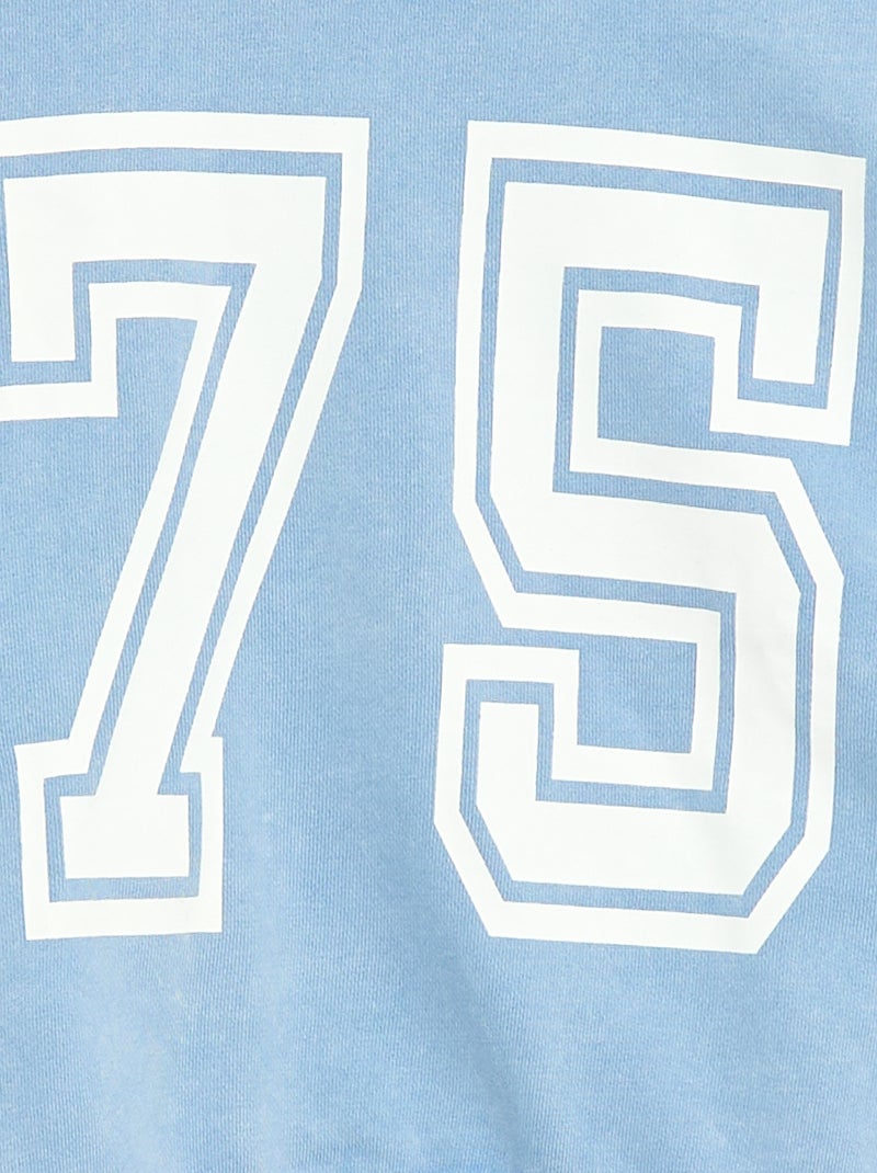 Sweat esprit campus Bleu - Kiabi