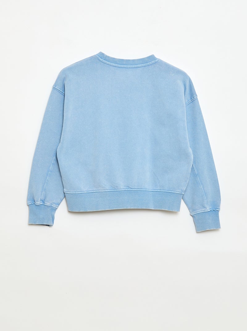 Sweat esprit campus Bleu - Kiabi