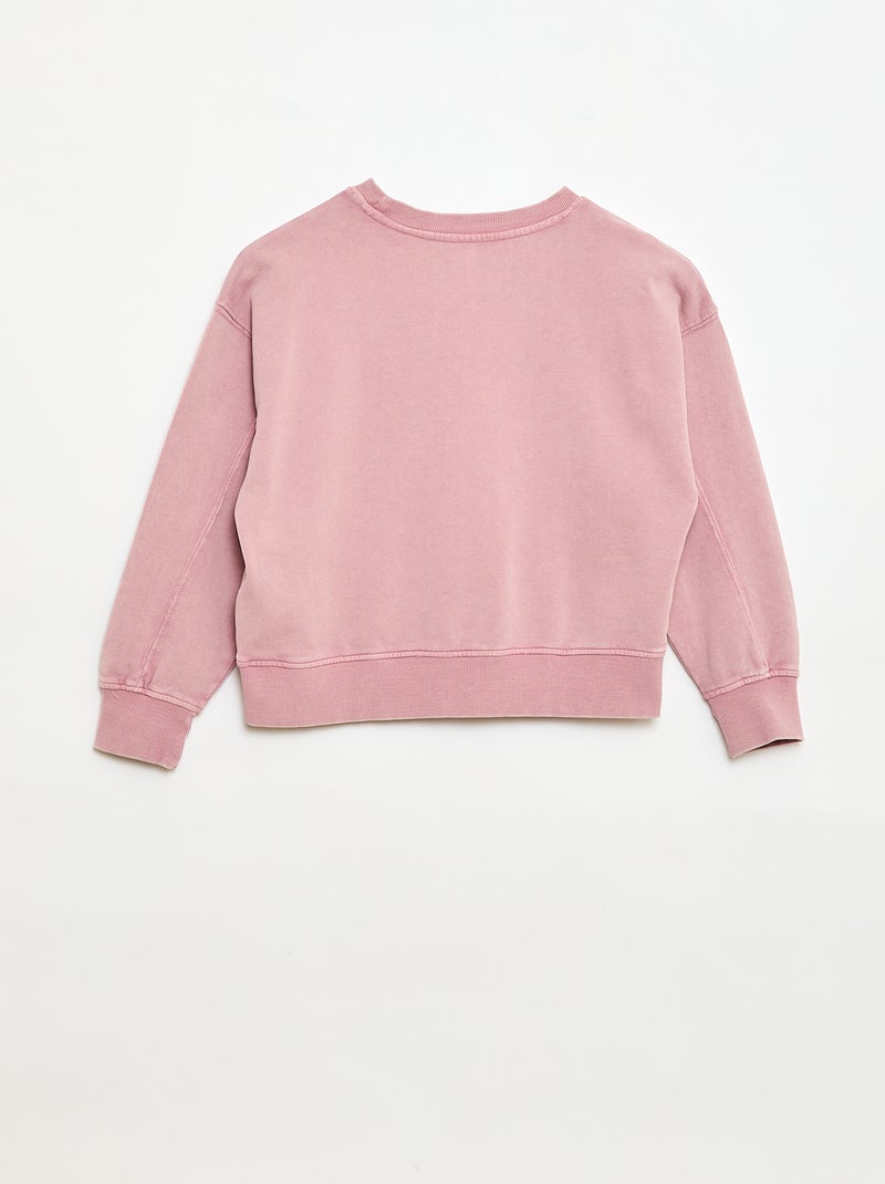 Sweat esprit campus Rose - Kiabi
