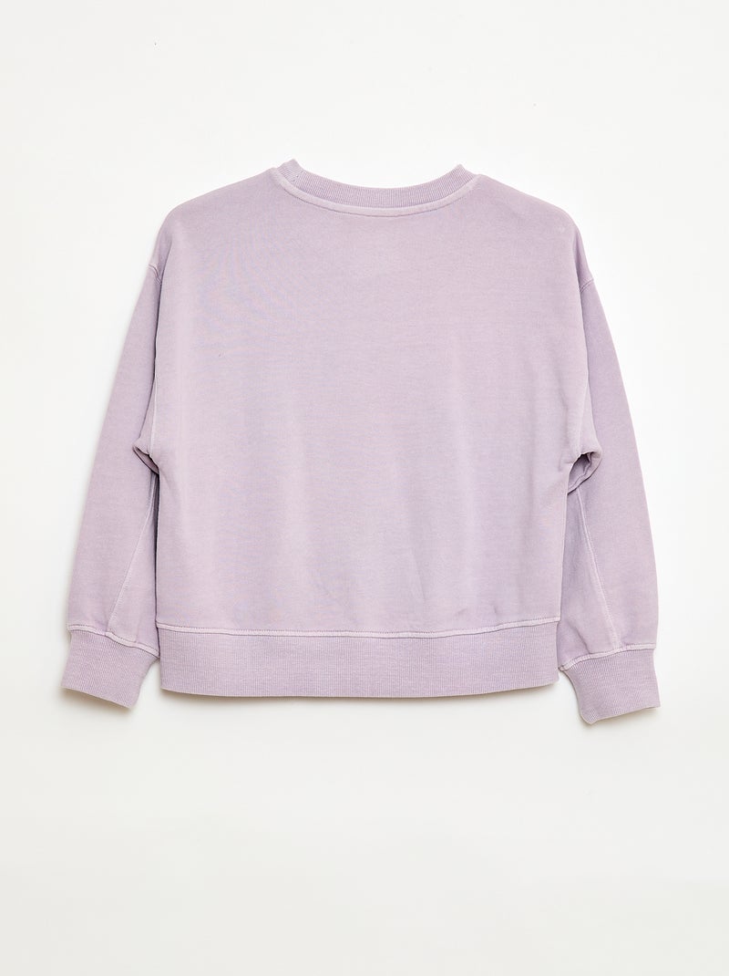 Sweat esprit campus Violet - Kiabi