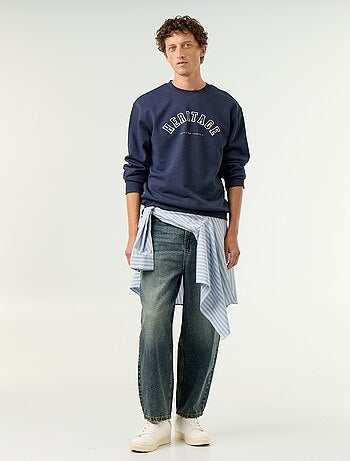 Sweat esprit sportswear avec inscriptions brodées