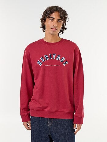 Sweat esprit sportswear avec inscriptions brodées