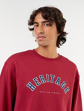 Sweat esprit sportswear avec inscriptions brodées