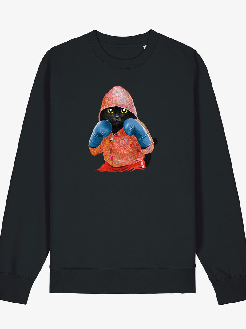 Sweat Femme - BOXING CAT BLACK Noir - Kiabi