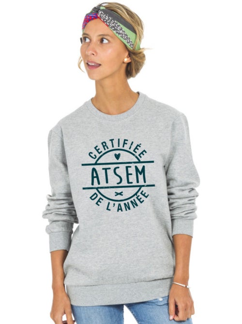 Sweat Femme - CERTIFIÉE ATSEM DE L'ANNÉE - Kiabi Sweat Femme - CERTIFIÉE ATSEM DE L'ANNÉE - Kiabi