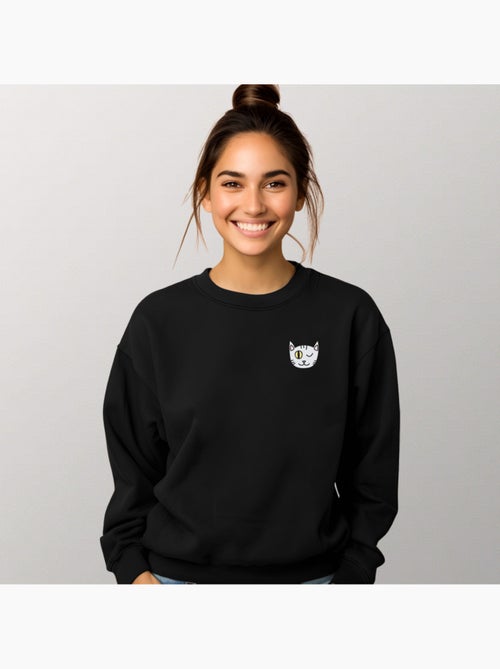 Sweat Femme - CHAT CLIN DOEIL CŒUR - Kiabi Sweat Femme - CHAT CLIN DOEIL CŒUR - Kiabi