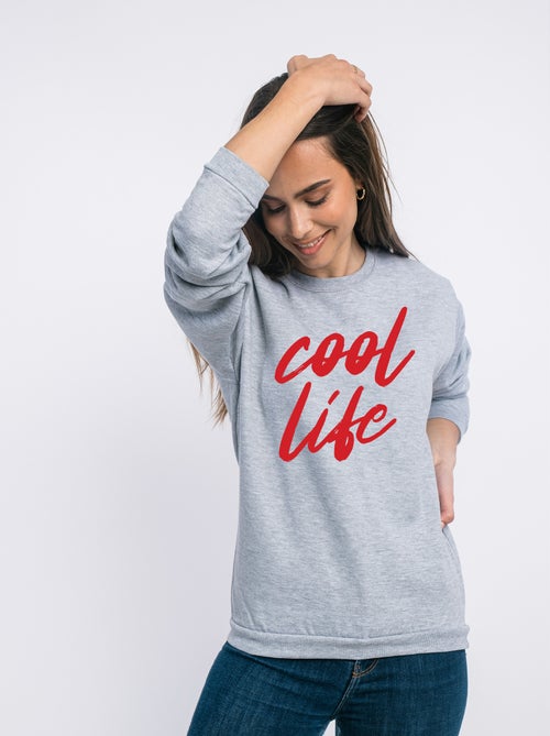 Sweat Femme - COOL LIFE WAF - Kiabi Sweat Femme - COOL LIFE WAF - Kiabi