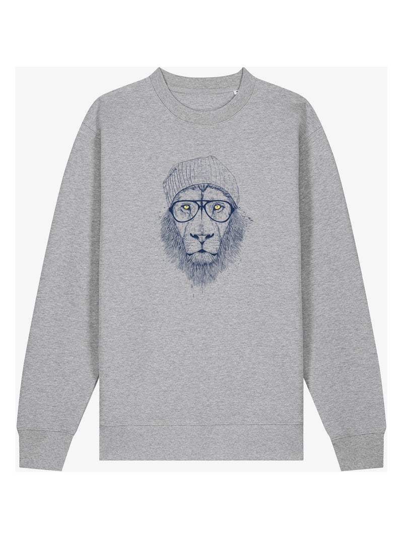 Sweat Femme - COOL LION Gris chiné - Kiabi
