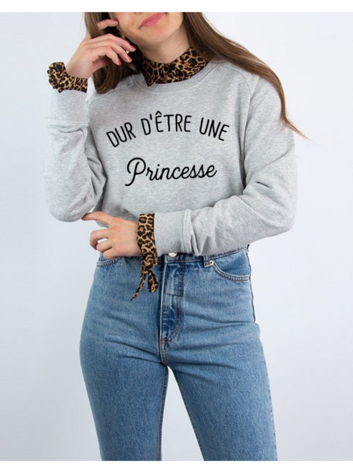 Sweat Femme - DUR D'ETRE UNE PRINCESSE - Kiabi Sweat Femme - DUR D'ETRE UNE PRINCESSE - Kiabi