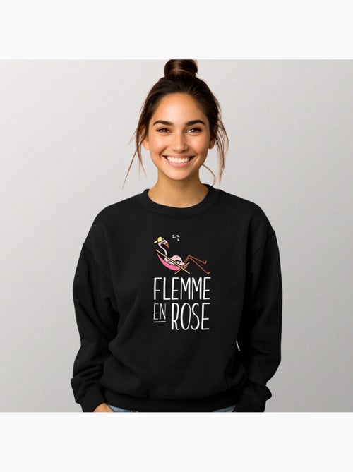 Sweat Femme - FLEMME EN ROSE - Kiabi Sweat Femme - FLEMME EN ROSE - Kiabi