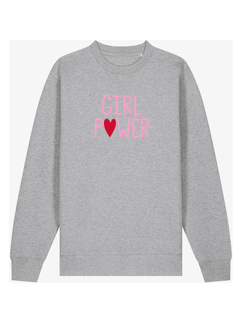 Sweat Femme - GIRL POWER MPT Gris chiné - Kiabi
