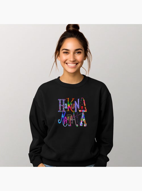 Sweat Femme - HAKUNA MATATA COLOR - Kiabi Sweat Femme - HAKUNA MATATA COLOR - Kiabi