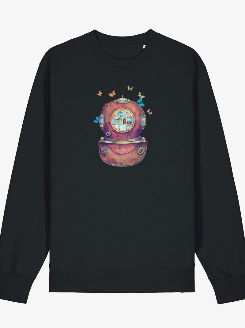 Sweat Femme - INNER SPACE SQUARE Noir - Kiabi
