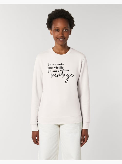 Sweat Femme - JE NE SUIS PAS VIEILLE JE SUIS VINTAGE - Kiabi Sweat Femme - JE NE SUIS PAS VIEILLE JE SUIS VINTAGE - Kiabi