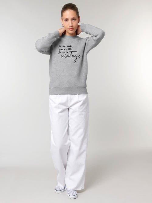 Sweat Femme - JE NE SUIS PAS VIEILLE JE SUIS VINTAGE - Kiabi Sweat Femme - JE NE SUIS PAS VIEILLE JE SUIS VINTAGE - Kiabi