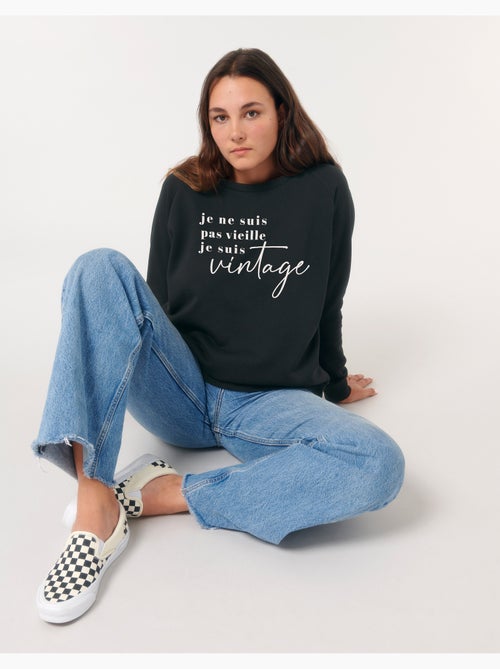 Sweat Femme - JE NE SUIS PAS VIEILLE JE SUIS VINTAGE - Kiabi Sweat Femme - JE NE SUIS PAS VIEILLE JE SUIS VINTAGE - Kiabi