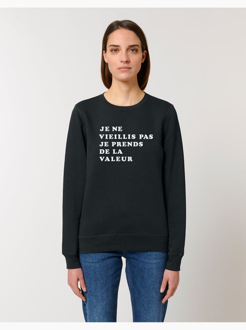 Sweat Femme - JE NE VIEILLIS PAS JE PRENDS DE LA VALEUR COLORE - Kiabi Sweat Femme - JE NE VIEILLIS PAS JE PRENDS DE LA VALEUR COLORE - Kiabi