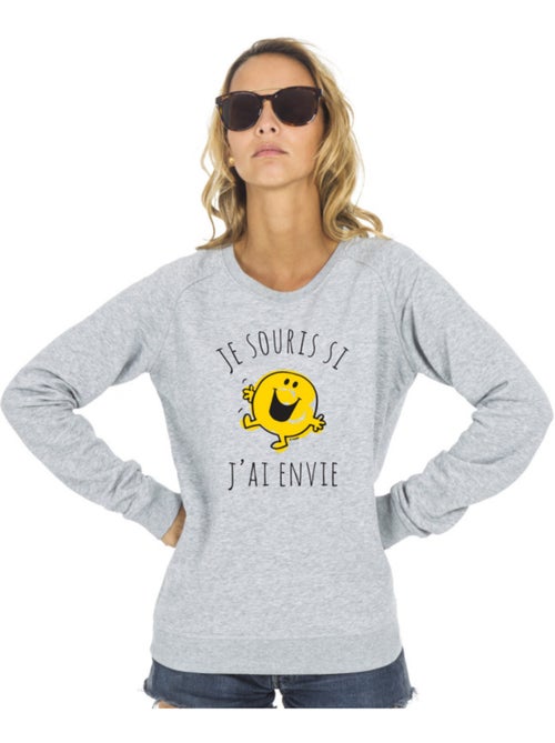 Sweat Femme - JE SOURIS SI J'AI ENVIE - Kiabi Sweat Femme - JE SOURIS SI J'AI ENVIE - Kiabi
