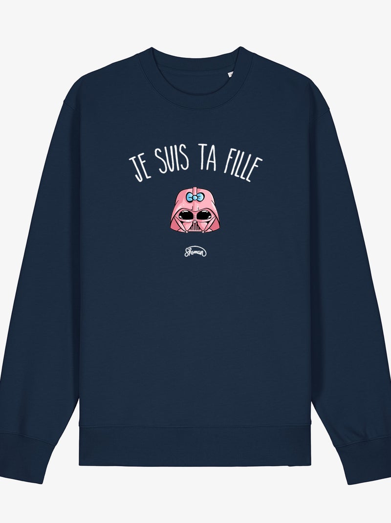 Sweat Femme - JE SUIS TA FILLE Bleu marine - Kiabi