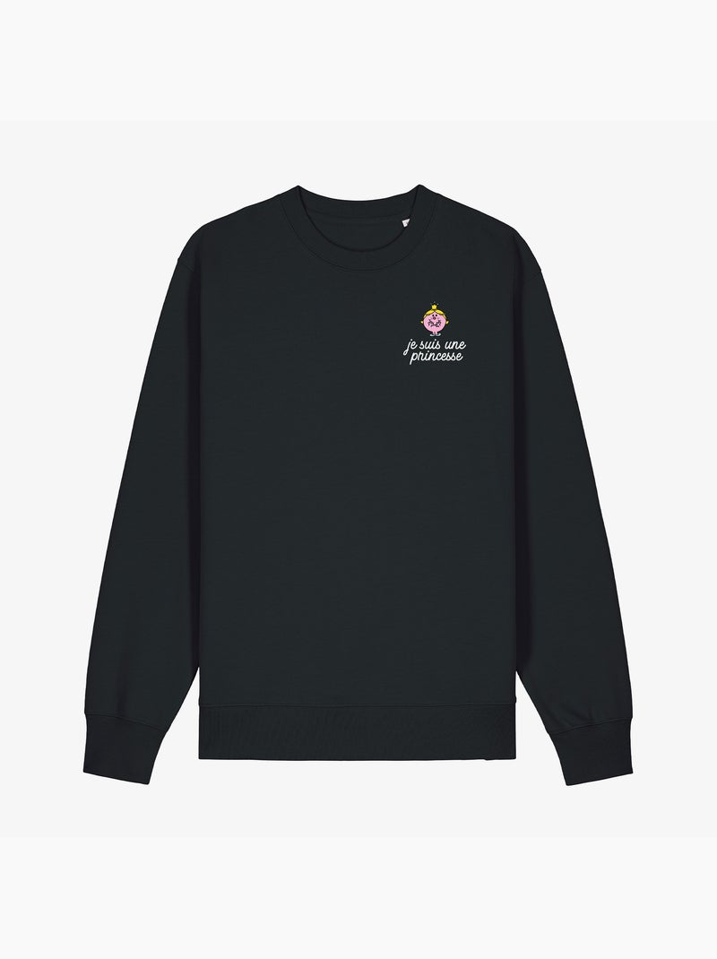 Sweat Femme - JE SUIS UNE PRINCESSE COEUR Noir - Kiabi