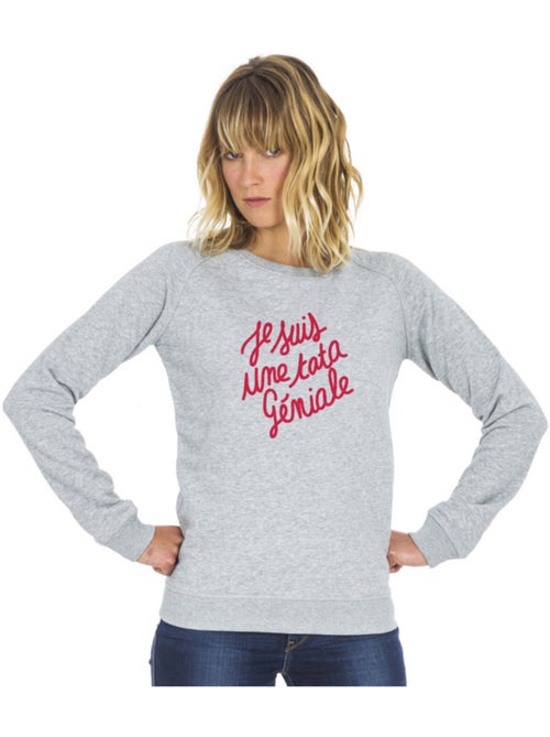 Sweat Femme - JE SUIS UNE TATA GÉNIALE - Kiabi Sweat Femme - JE SUIS UNE TATA GÉNIALE - Kiabi