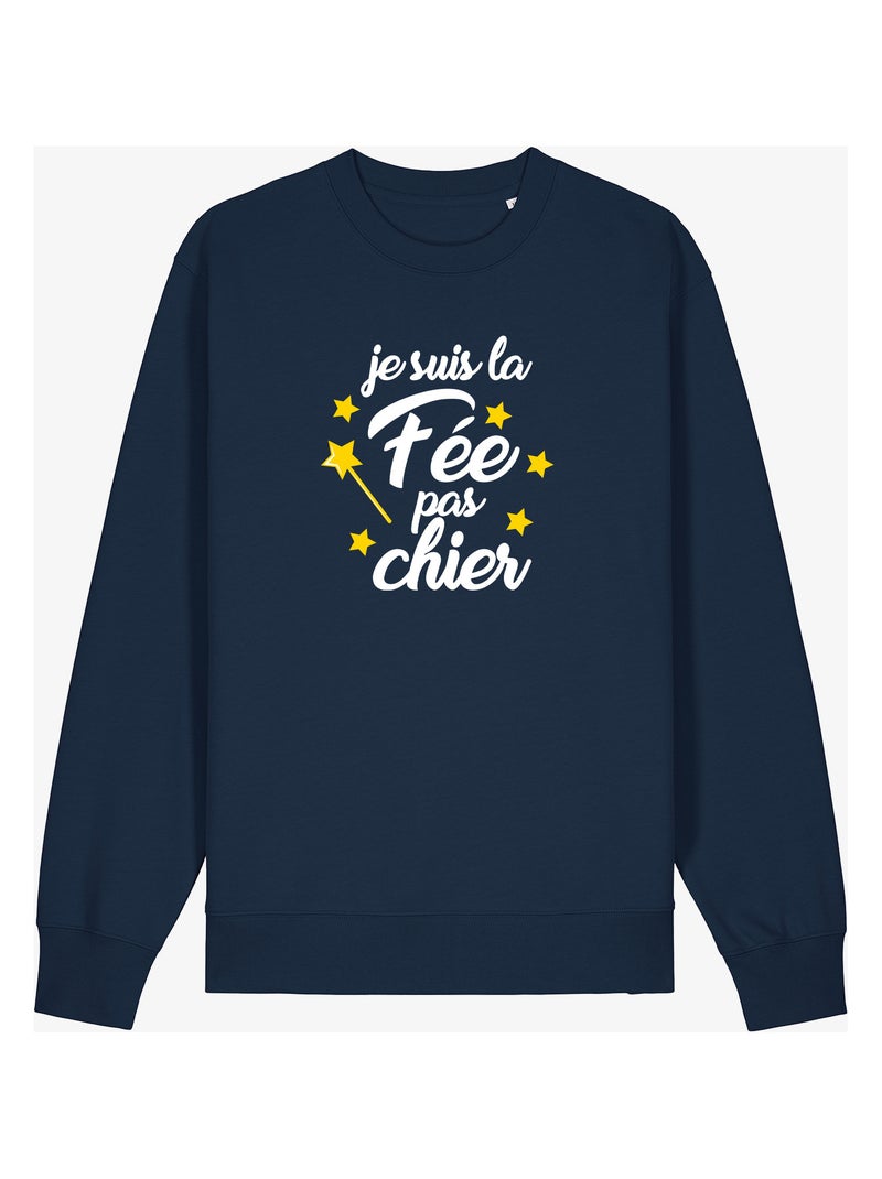 Sweat Femme - LA FÉE PAS CHIER Bleu marine - Kiabi