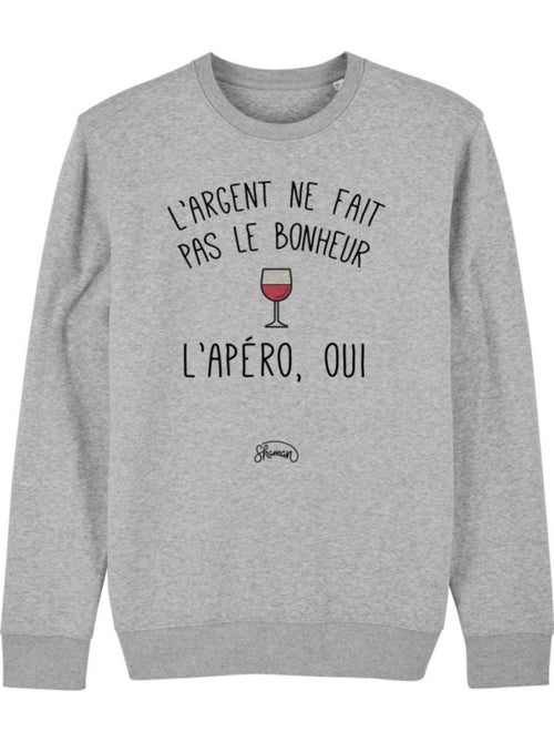 Sweat Femme - L'ARGENT NE FAIT PAS LE BONHEUR, L'APÉRO OUI - Kiabi Sweat Femme - L'ARGENT NE FAIT PAS LE BONHEUR, L'APÉRO OUI - Kiabi