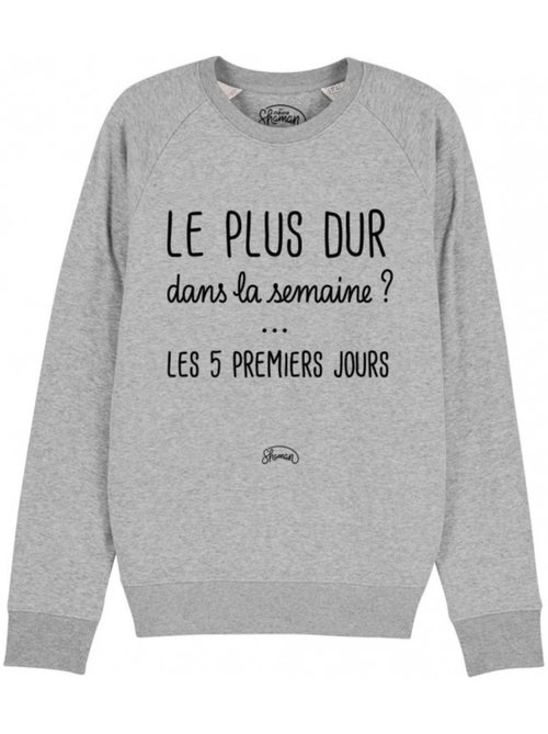 Sweat Femme - LE PLUS DUR DANS LA SEMAINE - Kiabi Sweat Femme - LE PLUS DUR DANS LA SEMAINE - Kiabi