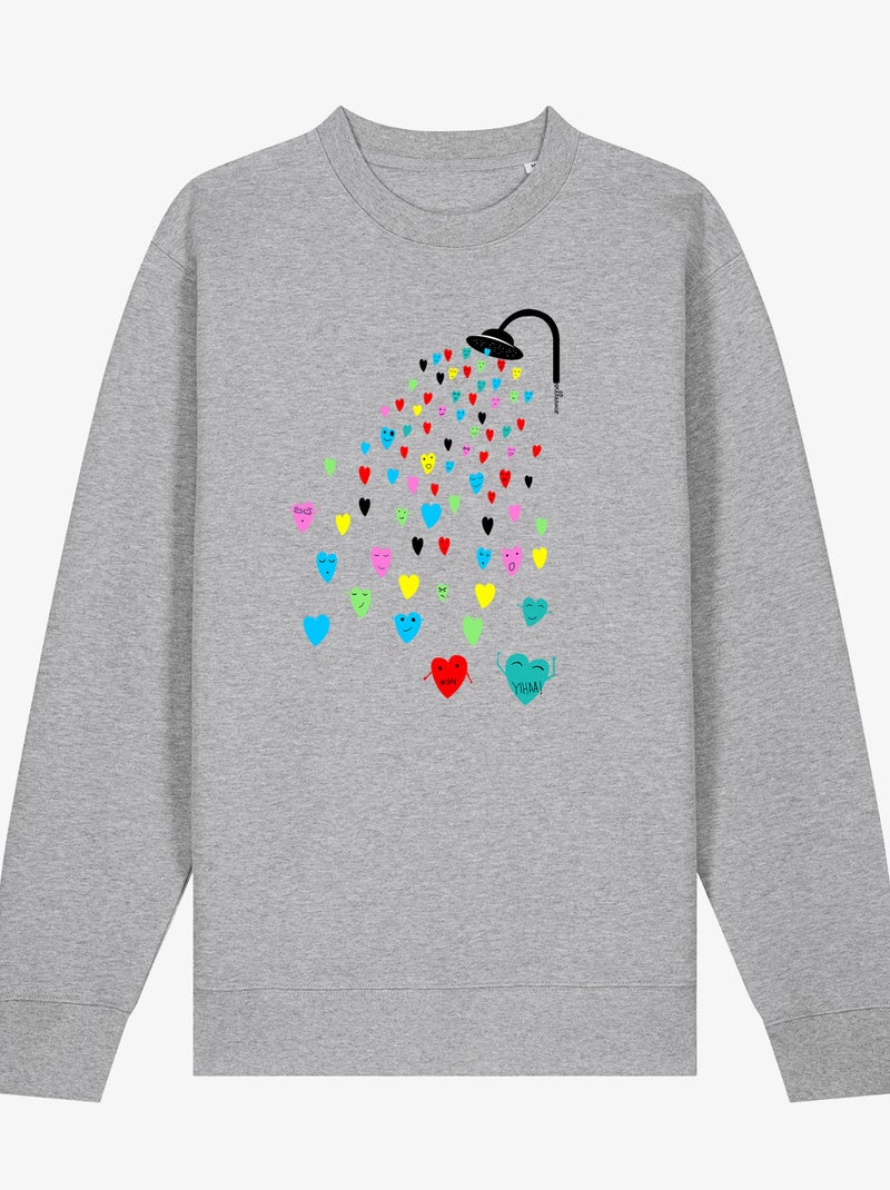 Sweat Femme - LOVE SHOWER Gris chiné - Kiabi
