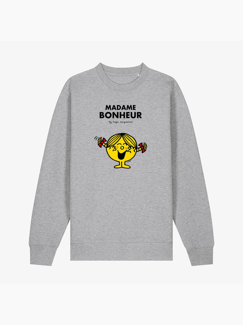 Sweat Femme - MADAME BONHEUR Gris chiné - Kiabi