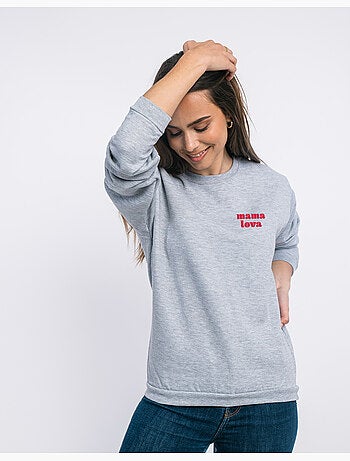 Sweat Femme - MAMA LOVA CŒUR ROUGE