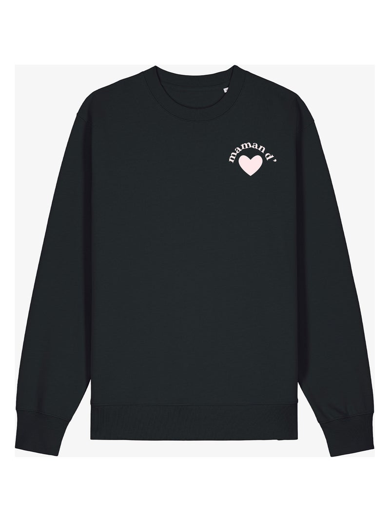 Sweat Femme - MAMAN D'AMOUR CŒUR Noir - Kiabi