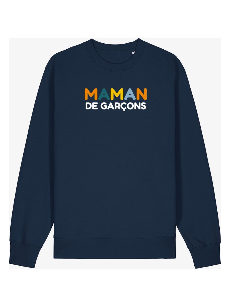 Sweat Femme - MAMAN DE GARÇONS Bleu marine - Kiabi