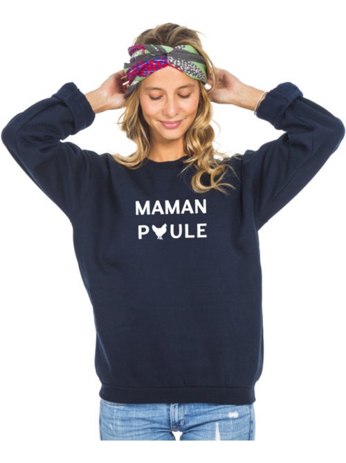 Sweat Femme - MAMAN POULE 2 WAF - Kiabi Sweat Femme - MAMAN POULE 2 WAF - Kiabi