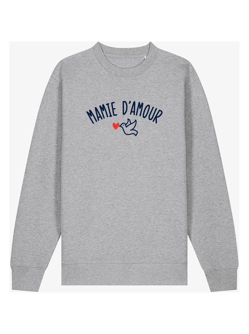 Sweat Femme - MAMIE D'AMOUR W Gris chiné - Kiabi