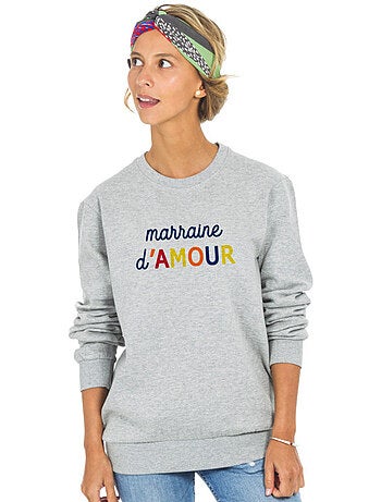 Sweat Femme - MARRAINE D'AMOUR COLORÉE WAF