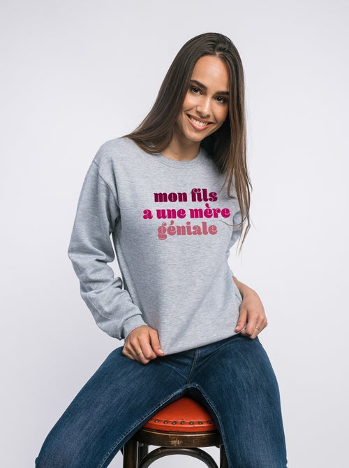 Sweat Femme - MON FILS A UNE MÈRE GÉNIALE - Kiabi Sweat Femme - MON FILS A UNE MÈRE GÉNIALE - Kiabi