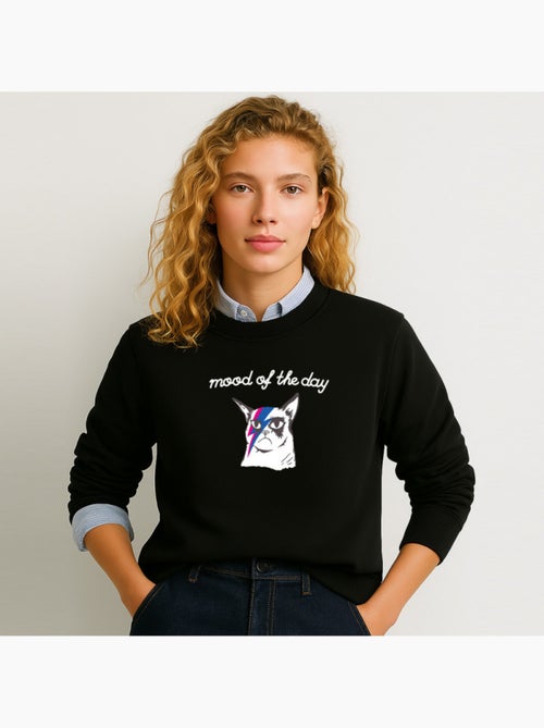 Sweat Femme - MOOD OF THE DAY CAT - Kiabi Sweat Femme - MOOD OF THE DAY CAT - Kiabi