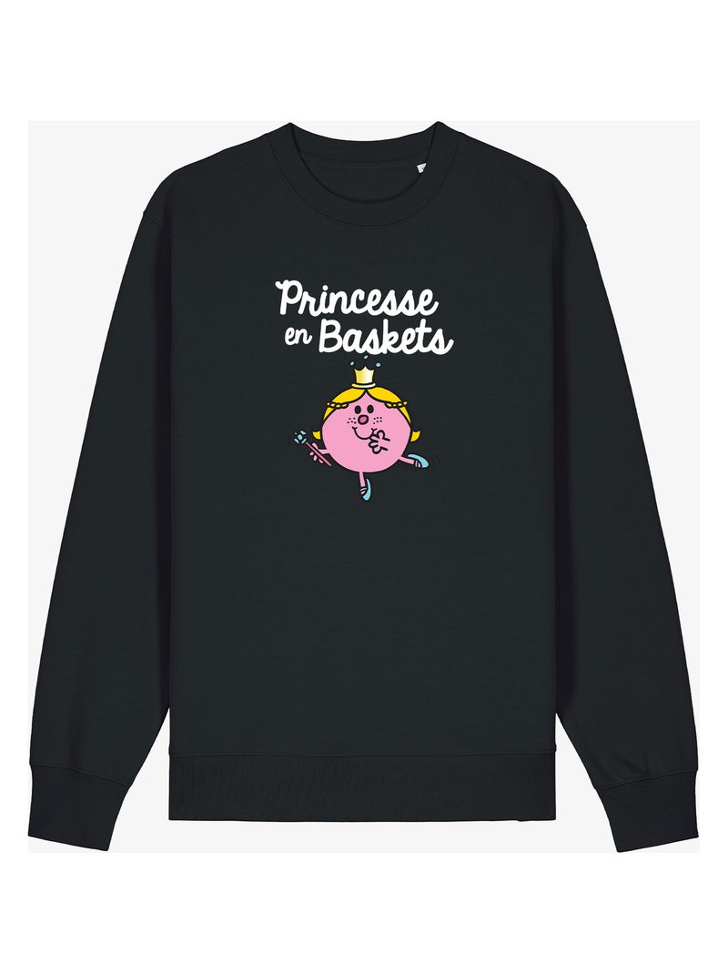 Sweat Femme - PRINCESSE EN BASKET Noir - Kiabi