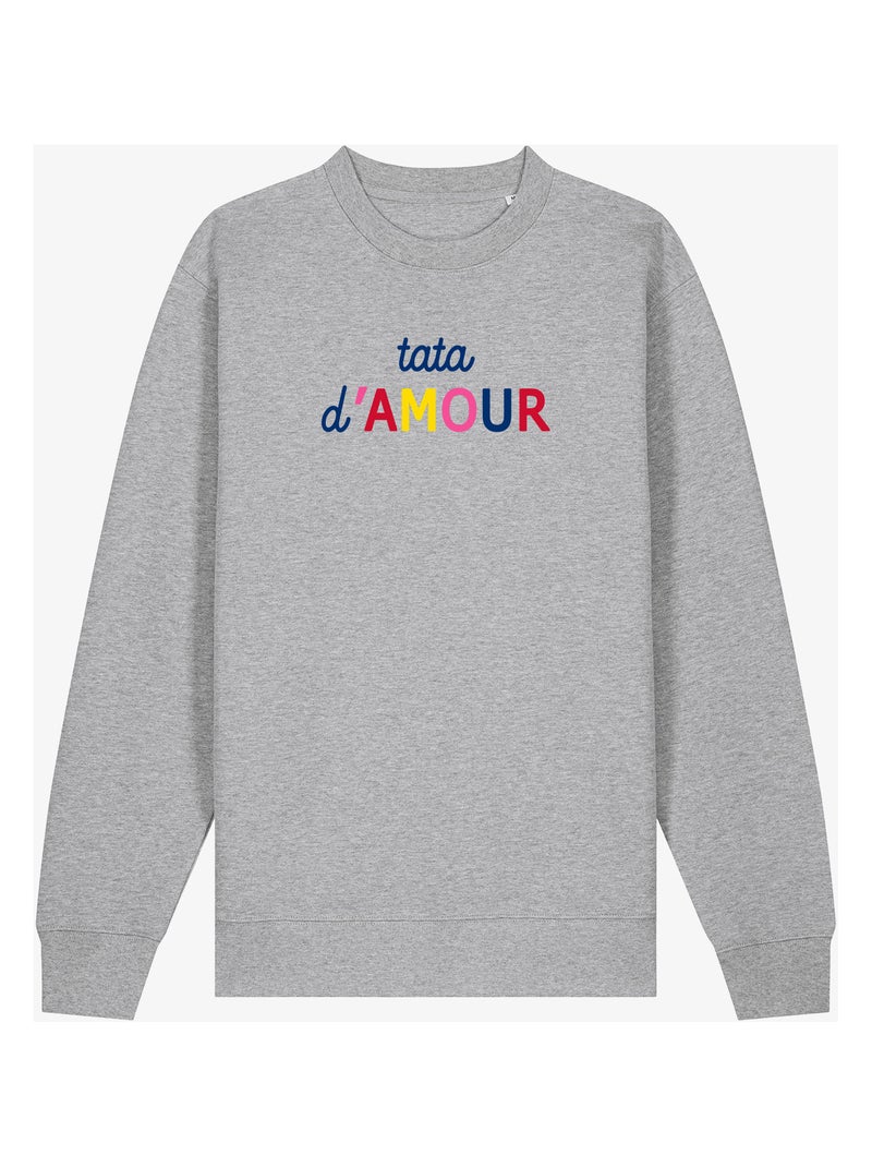 Sweat Femme - TATA D'AMOUR COLORÉE WAF Gris chiné - Kiabi