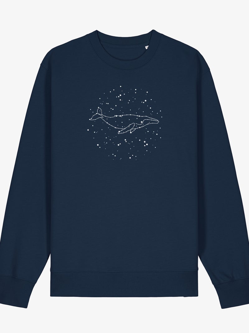 Sweat Femme - WHALE CONSTELLATION Bleu marine - Kiabi