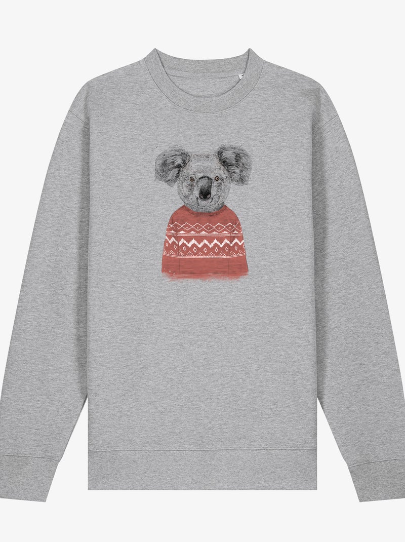 Sweat Femme - WINTER KOALA RED Gris chiné - Kiabi