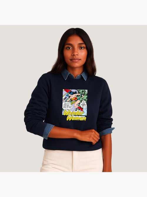Sweat Femme - WONDER WOMAN I DO KNOW TROUBLE WHEN I SEE IT - Kiabi Sweat Femme - WONDER WOMAN I DO KNOW TROUBLE WHEN I SEE IT - Kiabi