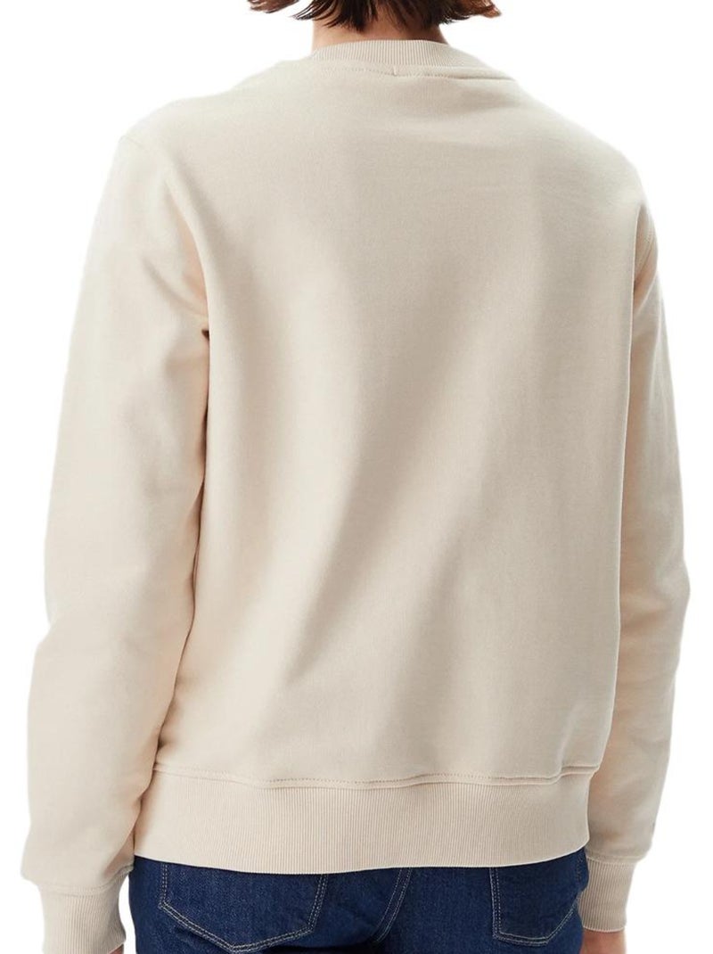 Sweat  Femme Calvin Klein Gradient Monologo Ecru - Kiabi