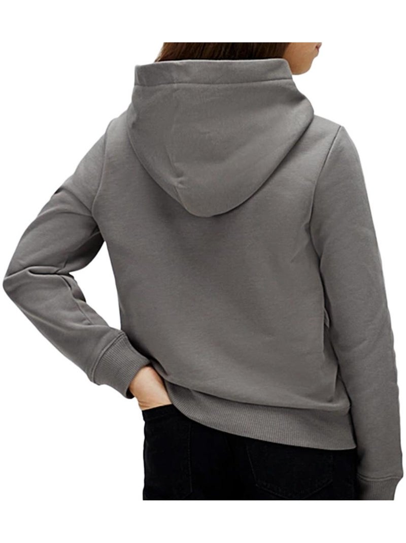 Sweat Fille Calvin Klein Jeans Gris Argenté - Kiabi