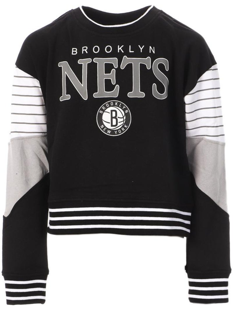 Sweat Fille NBA Brooklyn Nets Noir - Kiabi