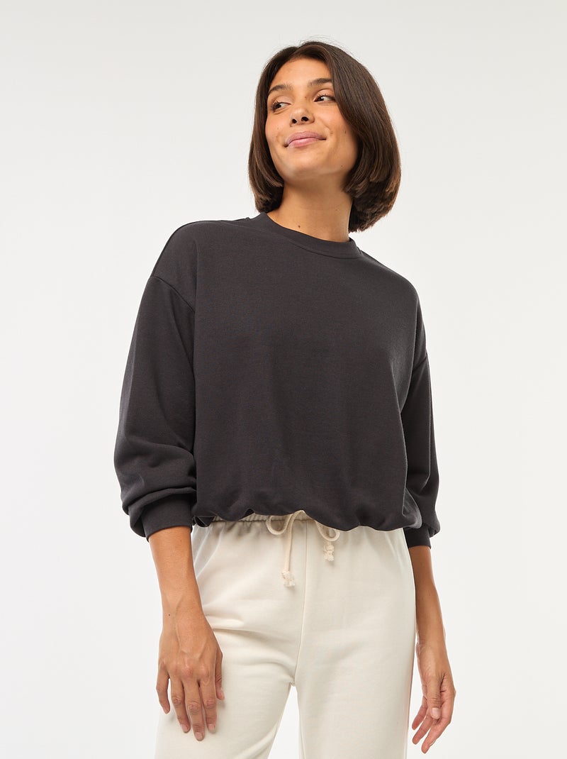 Sweat fit boule Gris foncé - Kiabi