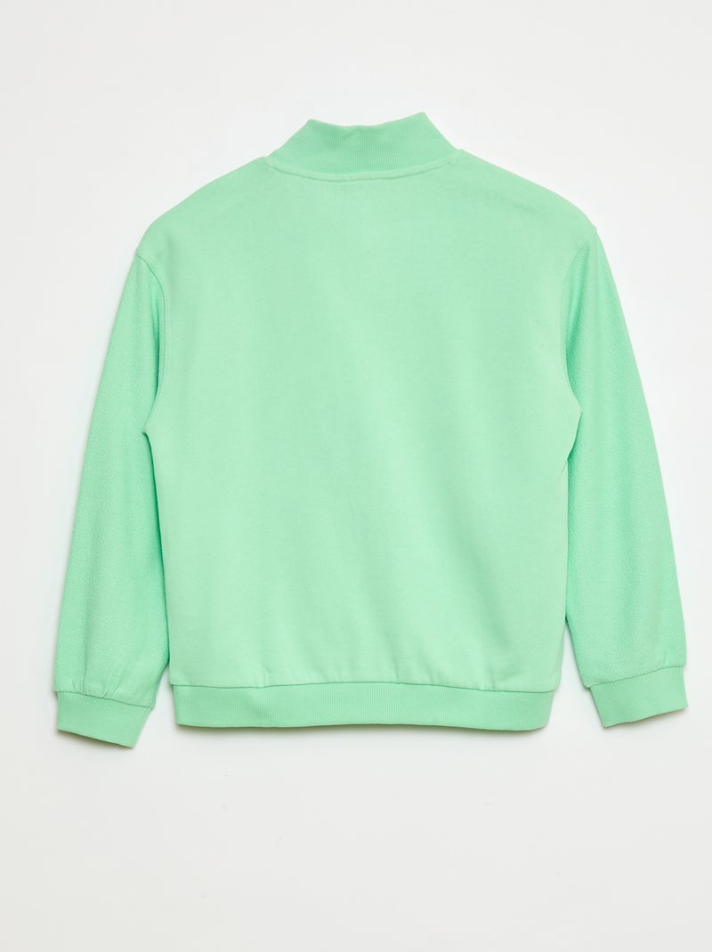 Sweat forme loose col camionneur Vert - Kiabi