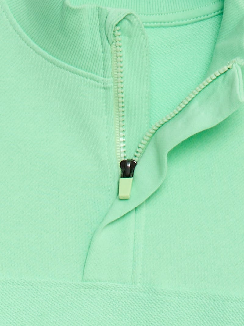 Sweat forme loose col camionneur Vert - Kiabi